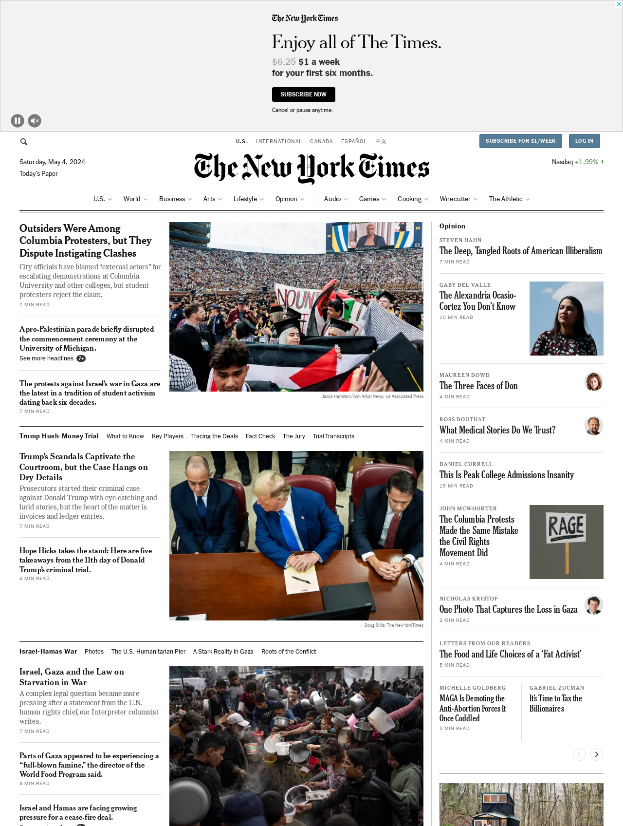 New York Times snapshot